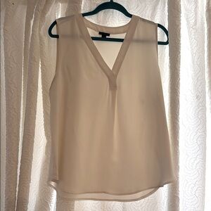 Elegant Cream Sleeveless Top